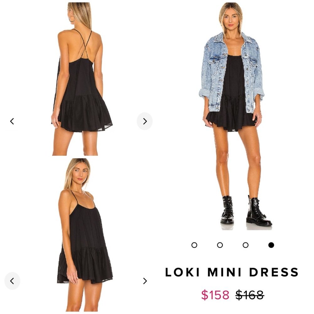 EUC Lovers and Friends Loki Mini Dress in Black Relaxed Size Small - Picture 2 of 9